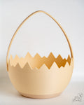 Egg shaped Easter basket with handle