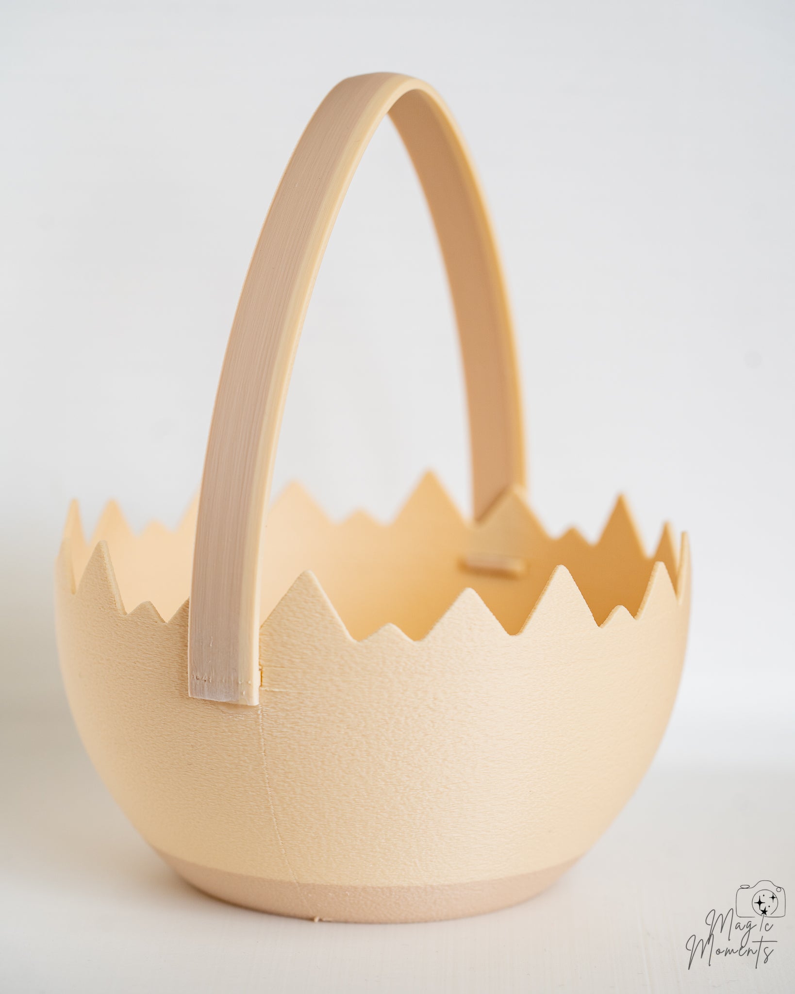 Decorative cracked egg basket for Easter decor