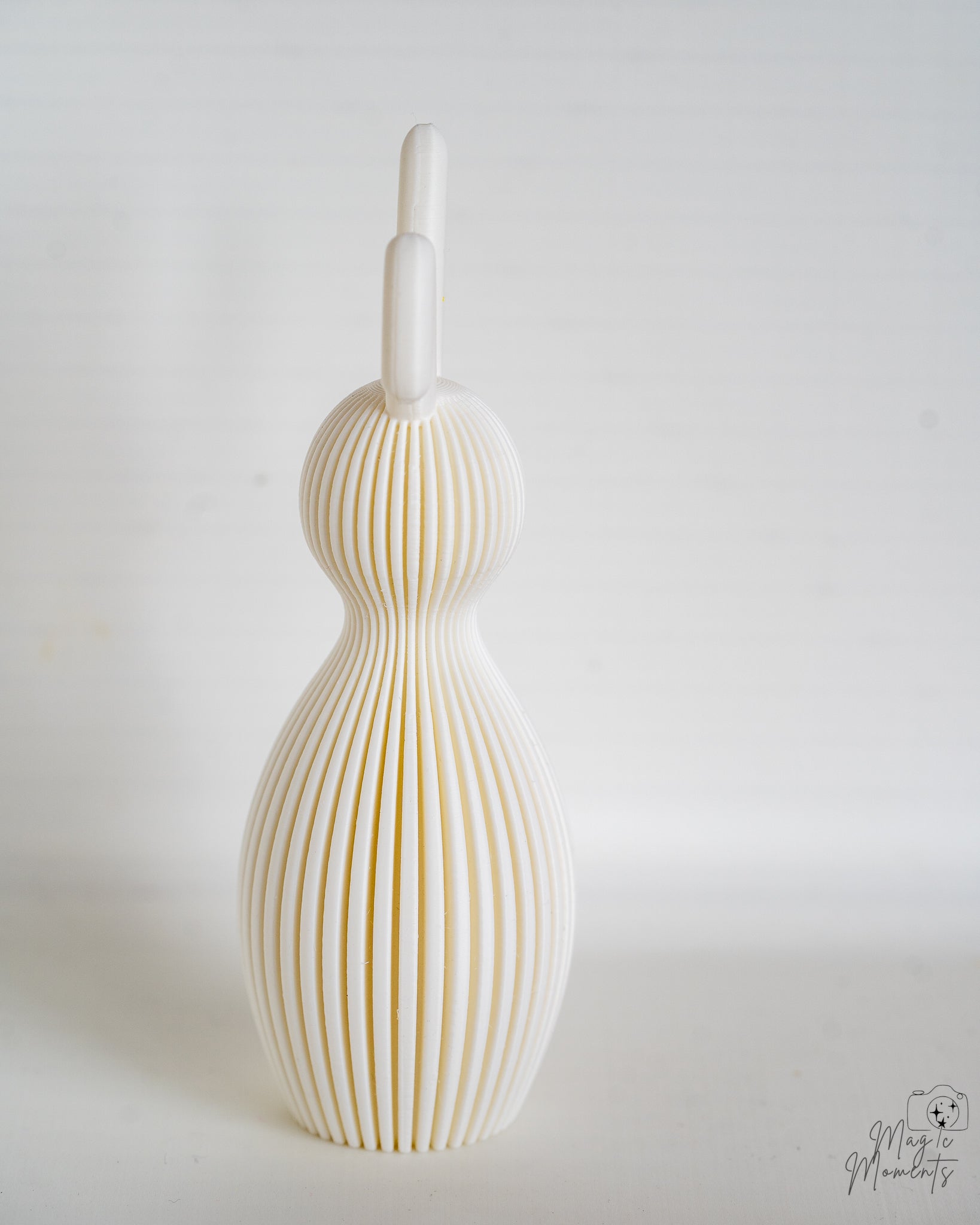 White bunny figure viewed from side