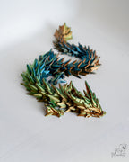 Metallic crystal dragon decorative figure