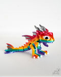 Rainbow baby dragon decorative figure