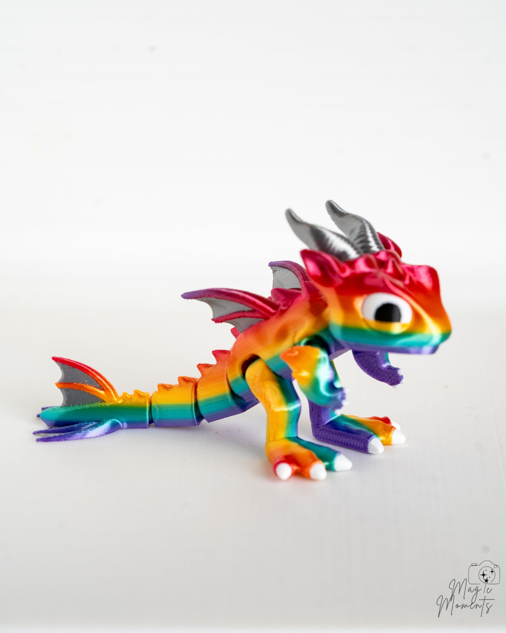 Rainbow baby dragon decorative figure