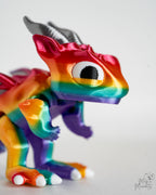 Close up of rainbow dragon head