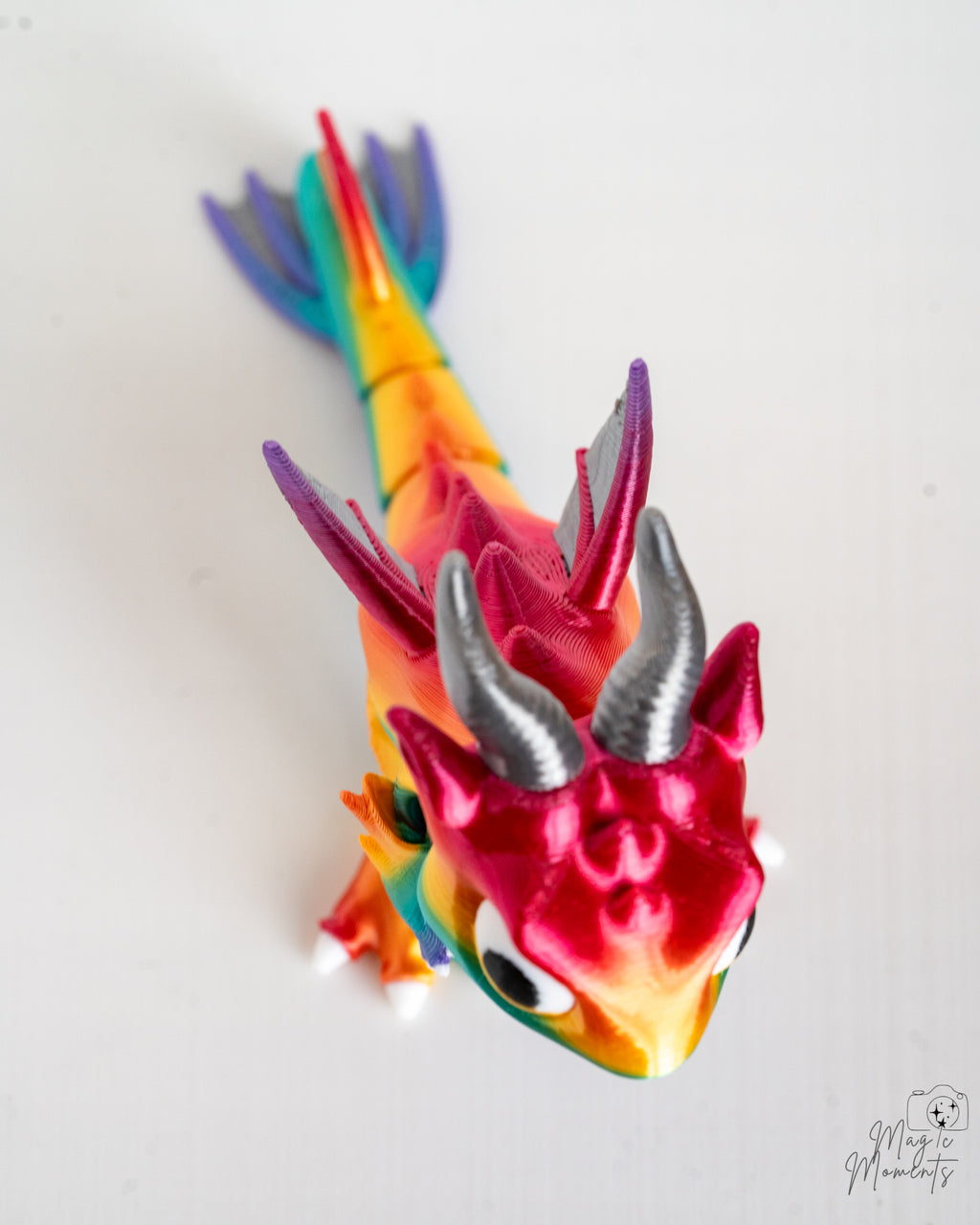 Rainbow dragon viewed from above