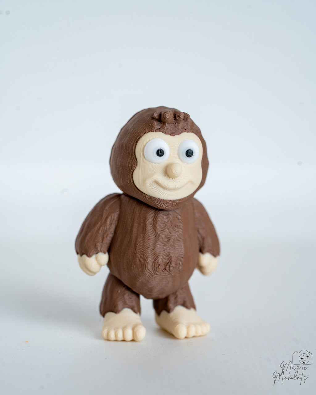 Cute sasquatch decorative figure viewed from front