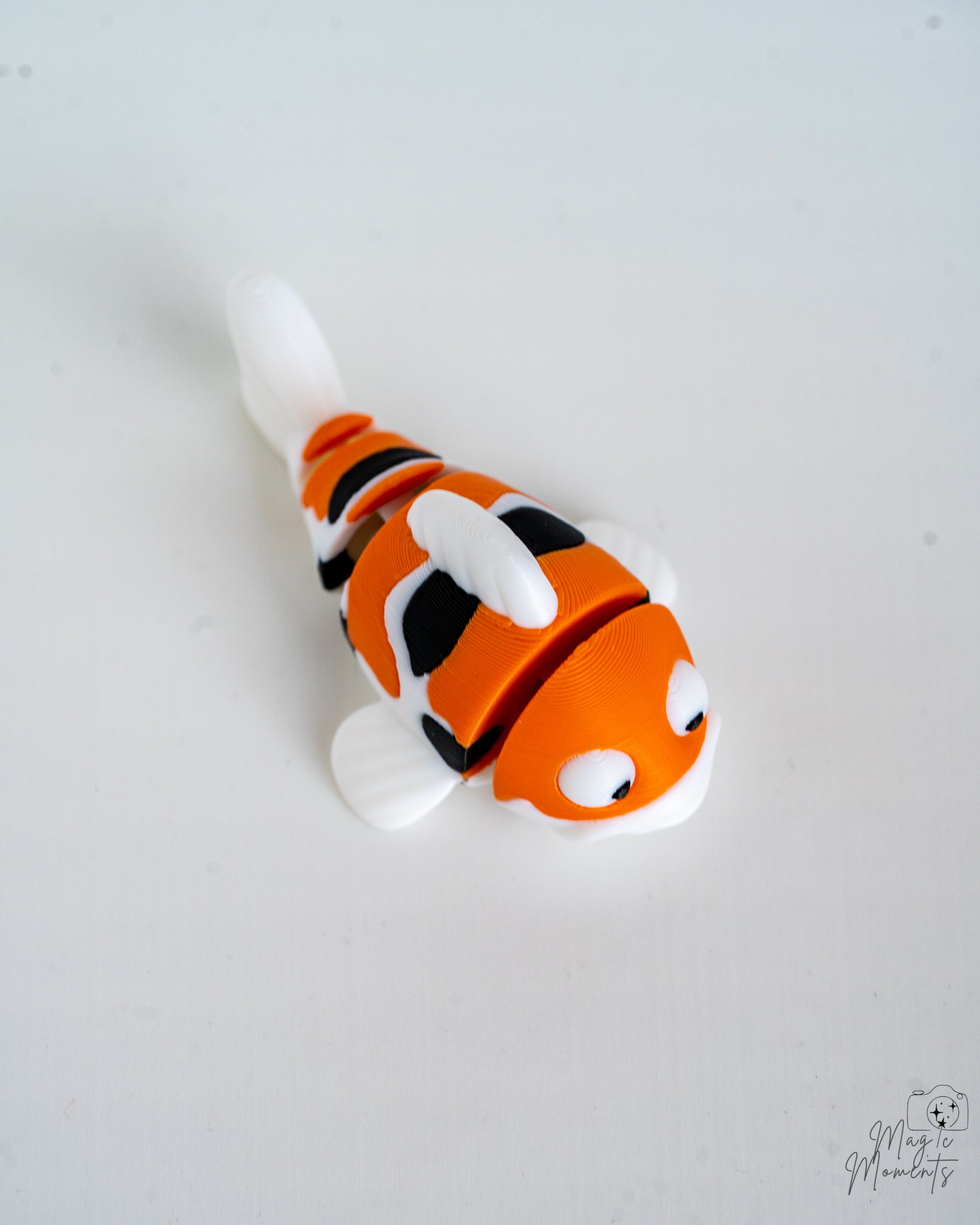 Articulated Fish Set - Koi, Salmon & Clownfish 3D Printed Decor