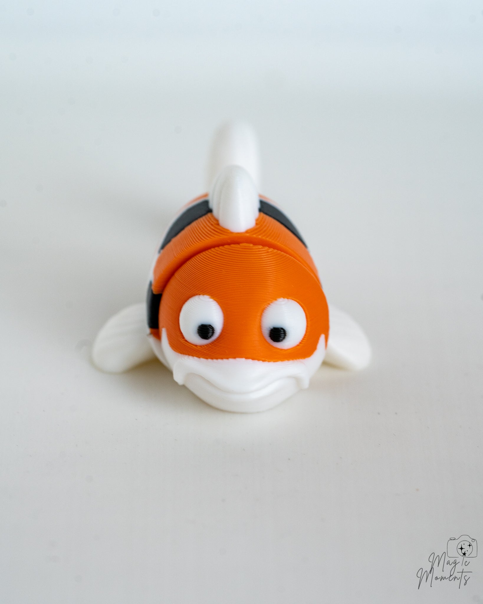 Articulated Fish Set - Koi, Salmon & Clownfish 3D Printed Decor