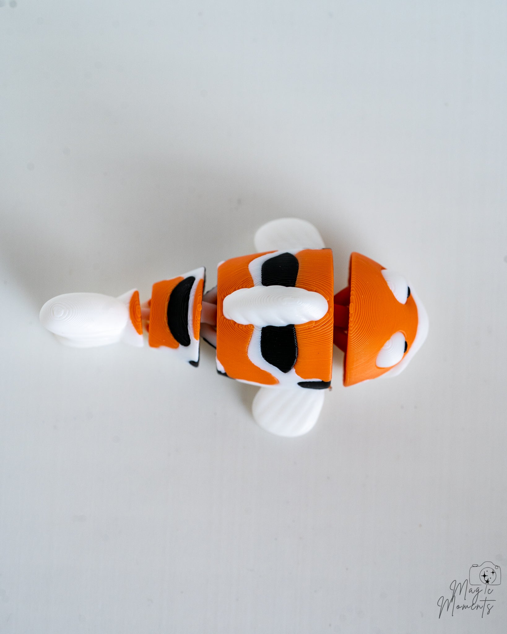 Articulated Fish Set - Koi, Salmon & Clownfish 3D Printed Decor