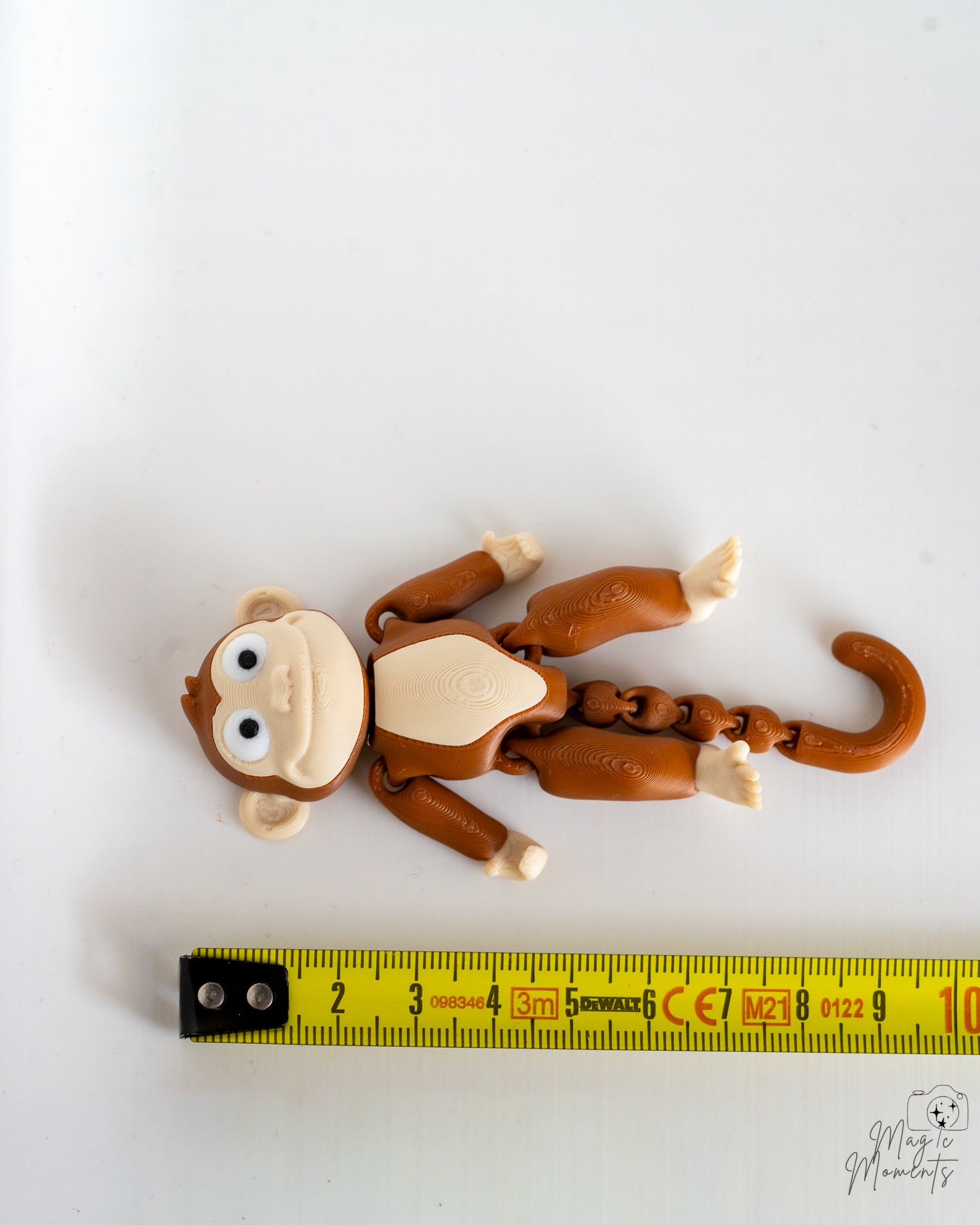 Articulated Monkey Set - 3D Printed Monkey Figurines with Tree Stump