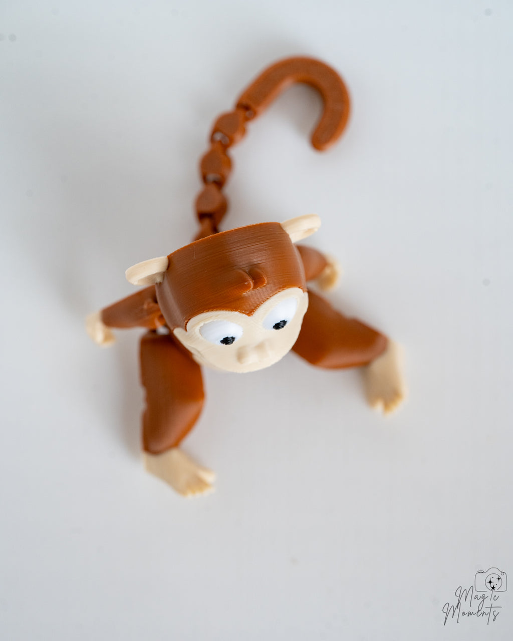 Articulated Monkey Set - 3D Printed Monkey Figurines with Tree Stump