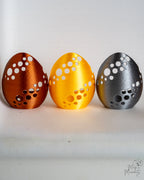 Decorative Easter egg tealight holders in multiple colours