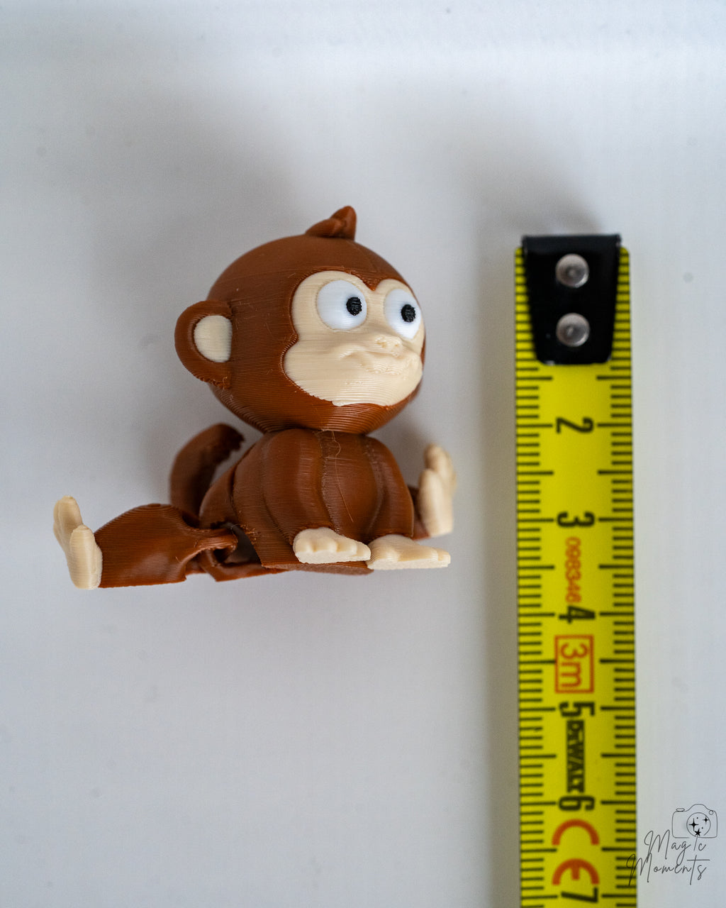 Articulated Monkey Set - 3D Printed Monkey Figurines with Tree Stump