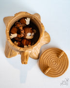 Articulated Monkey Set - 3D Printed Monkey Figurines with Tree Stump