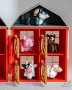 farm animal collection inside barn 3d printed figures