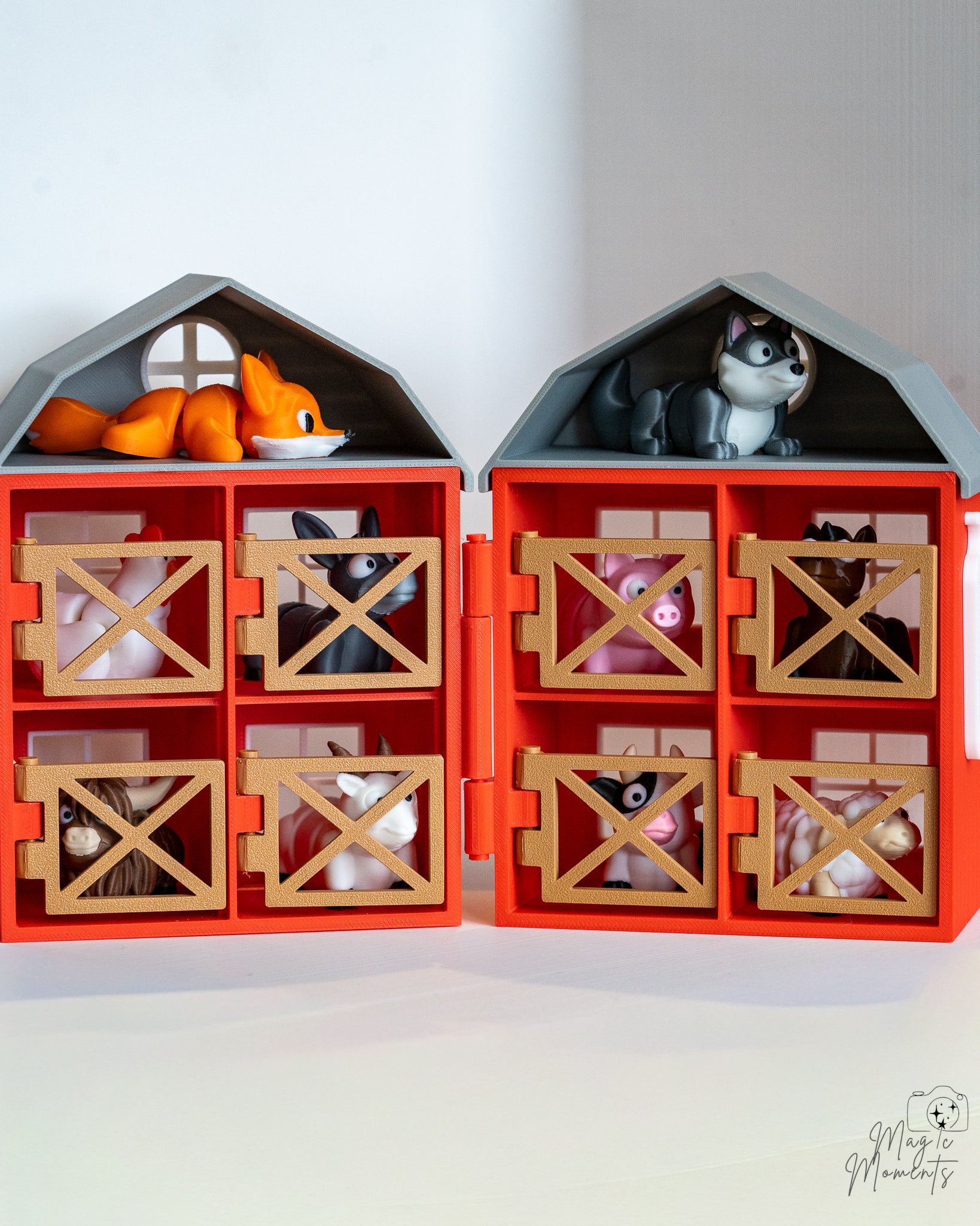 3d printed barn storage boxes farm animal houses