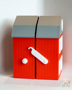 mini red barn 3d printed farm storage box