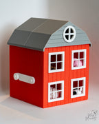 red barn house 3d printed farm decor