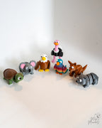 Australian Animals Set - 3D Printed Wildlife Collection - Koala Kangaroo Turtle Eagle Ostrich Decor