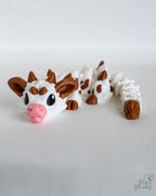 Cow dragon on a white background
