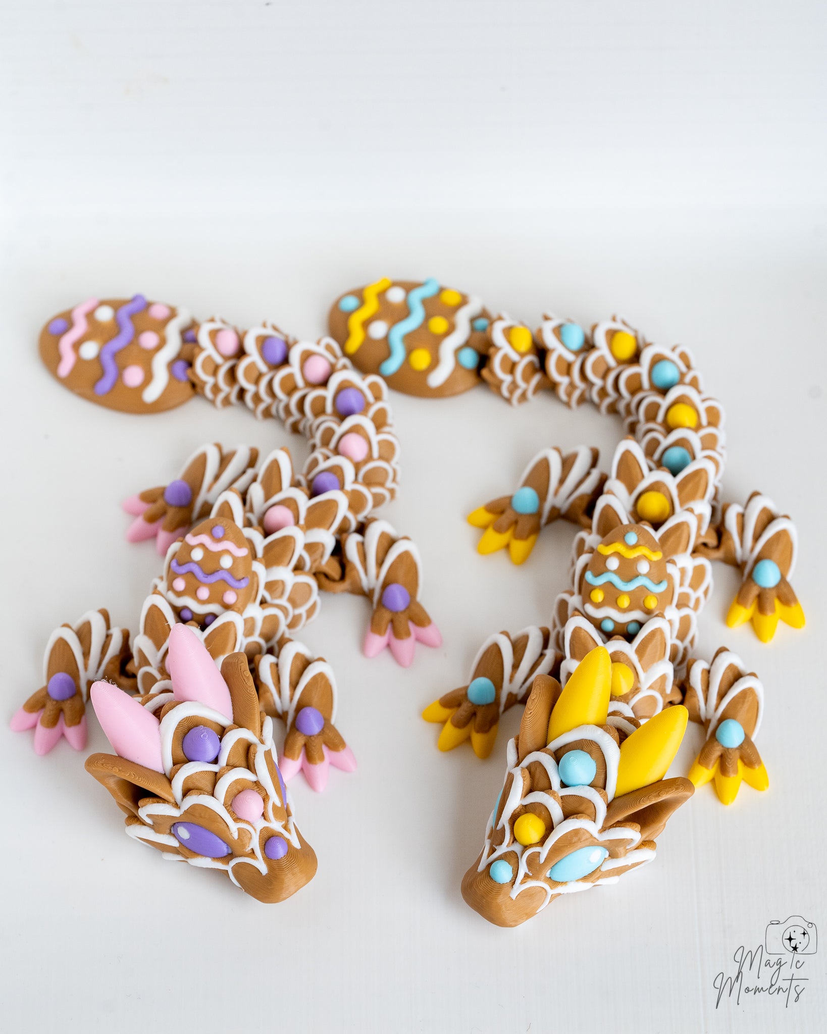 Easter Cookie Dragon - 3D Printed Pastel Fantasy Spring Decor