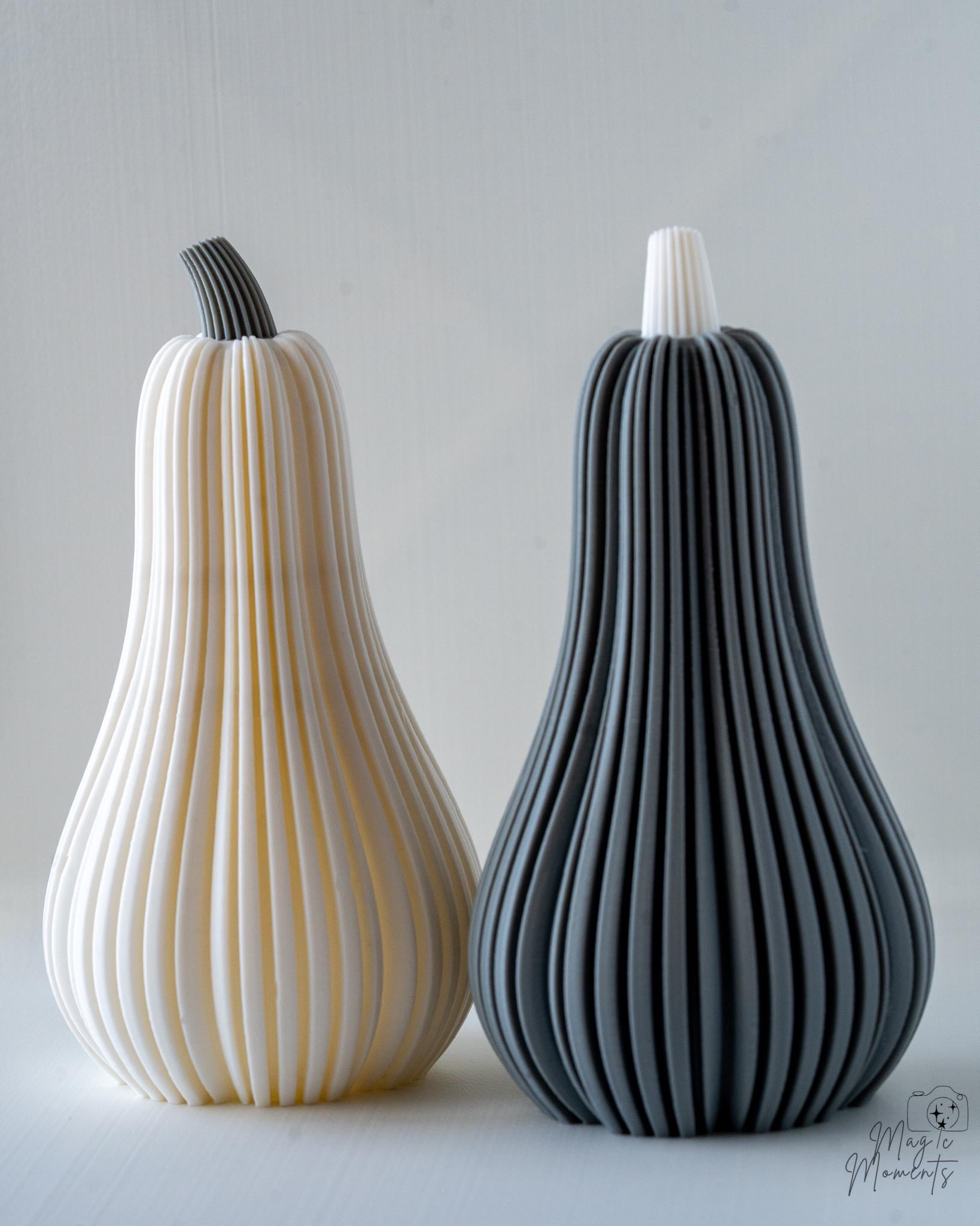white and grey butternut squash decor