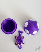 Purple dragon egg viewed from above