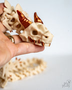 Detailed skull dragon with segmented flexible design