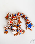star themed gingerbread dragon 3d printed articulated dragon