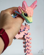 Axolotl Dragon - Articulated 3D Printed Fantasy Axolotl Figure