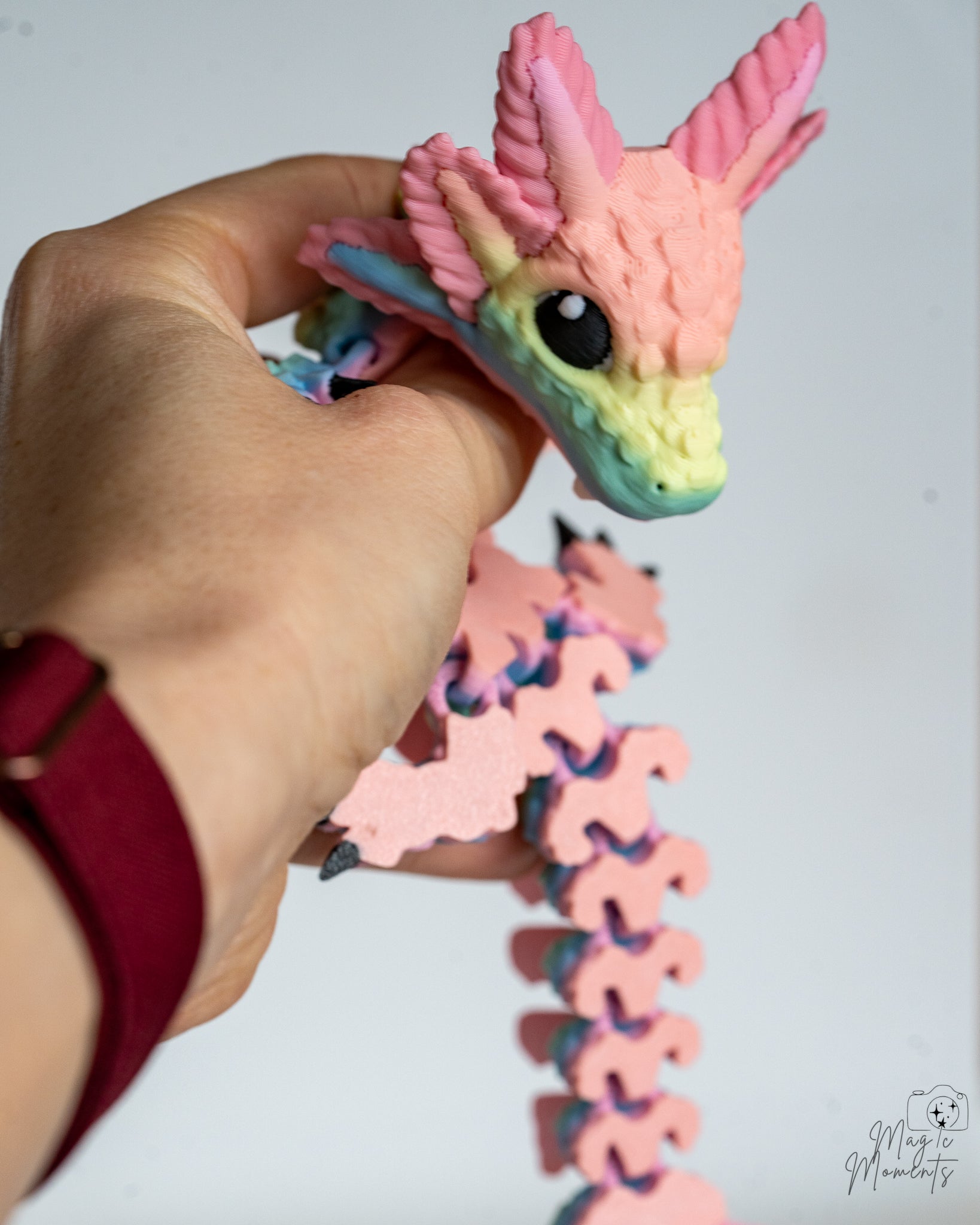 Axolotl Dragon - Articulated 3D Printed Fantasy Axolotl Figure