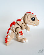 Heart T-rex Dinosaur Figurine - Articulated 3D Printed Valentine Dino