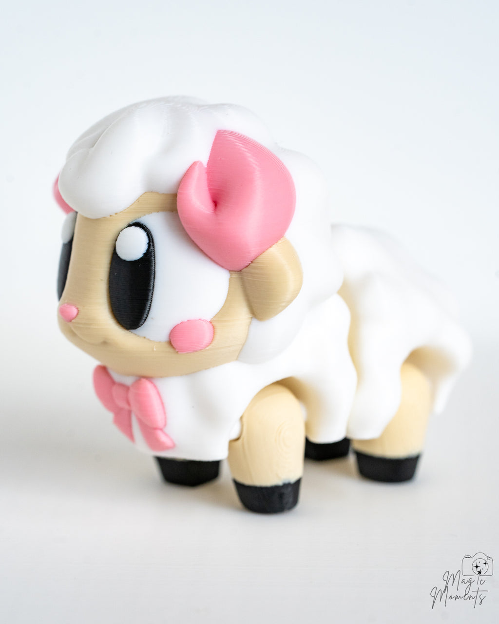 Cute sheep figure viewed from side