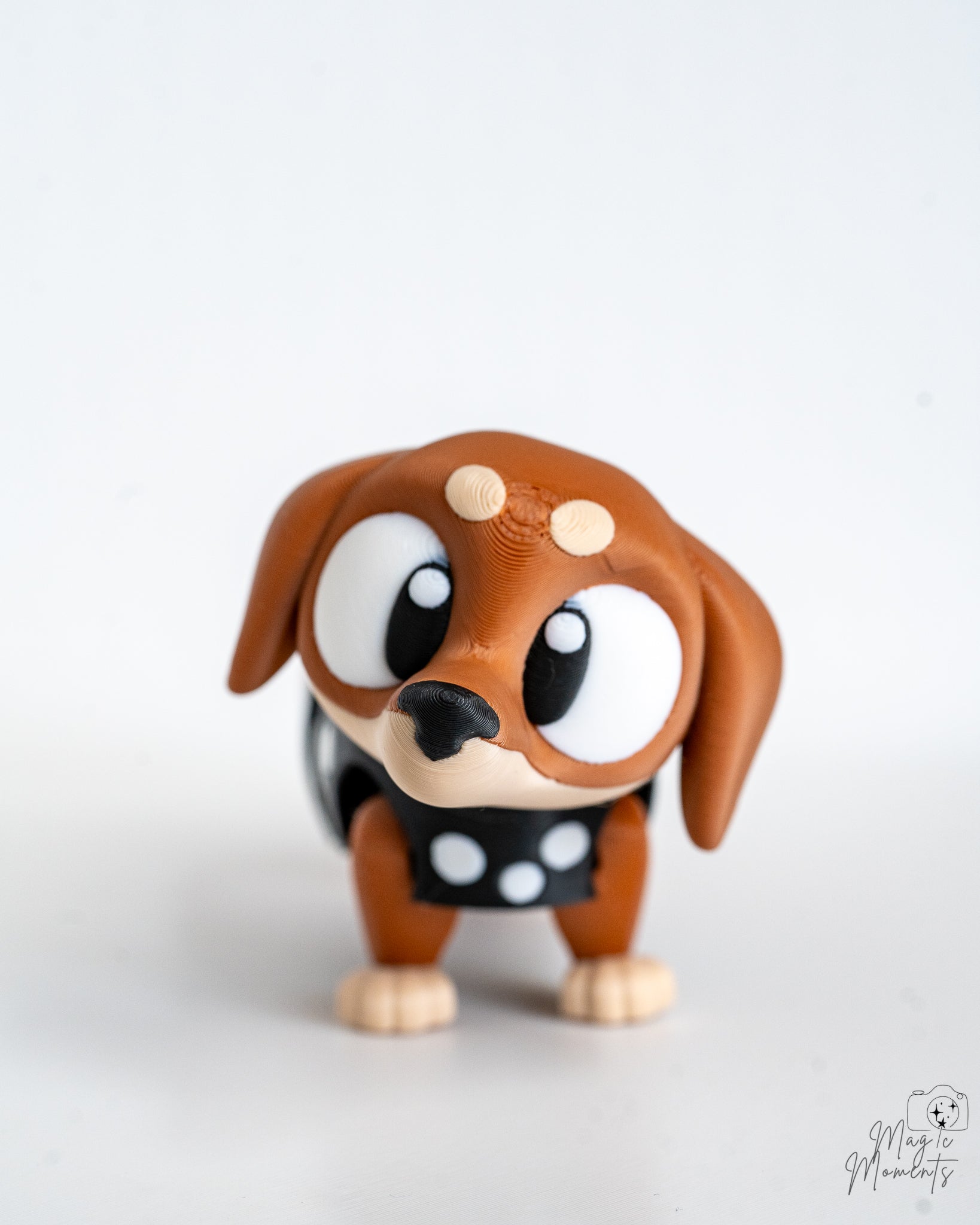 Articulated Dachshund Figurine - 3D Printed Sausage Dog Decor