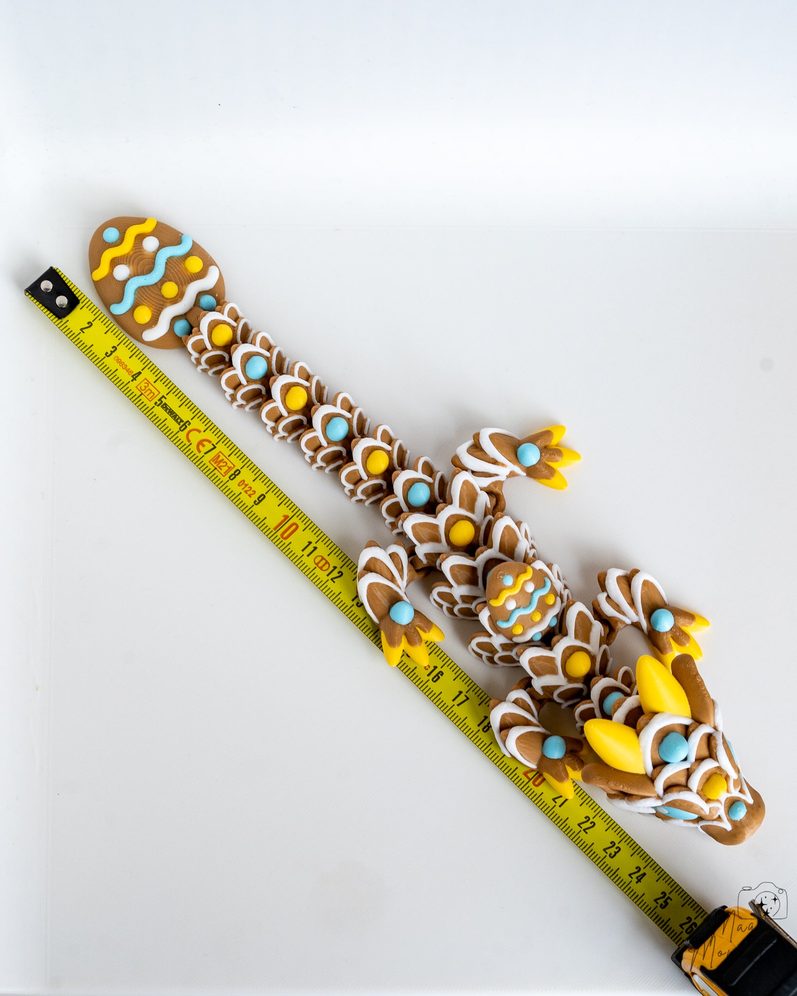 articulated easter dragon full length size reference 3d printed