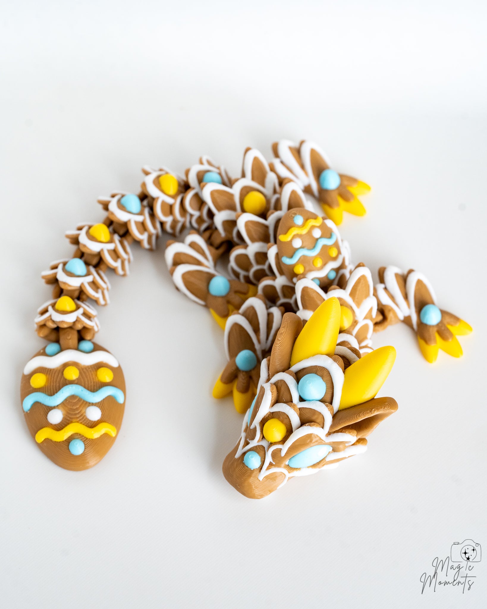 Easter Cookie Dragon - 3D Printed Pastel Fantasy Spring Decor