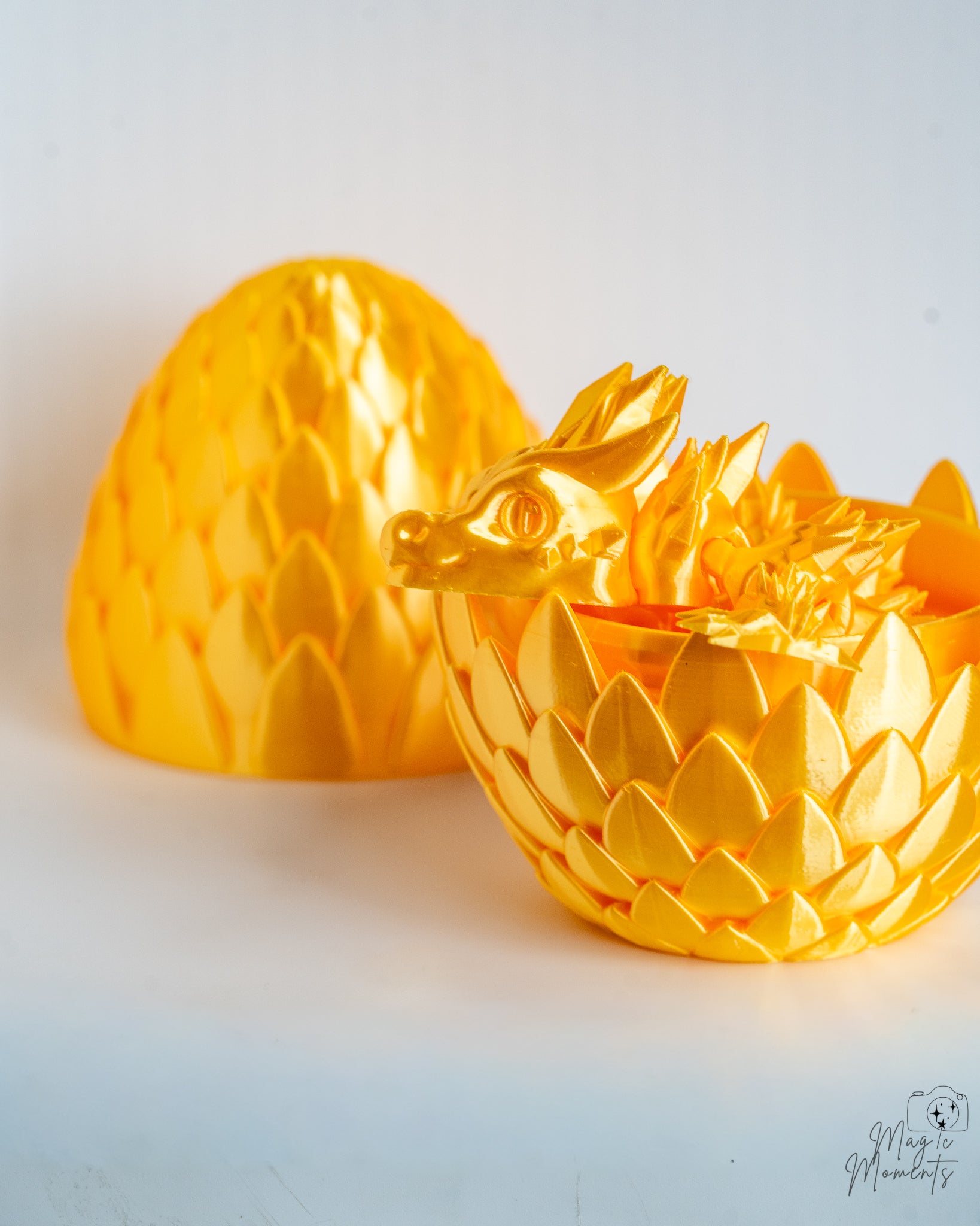 Crystal dragon with removable egg storage container