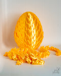 Articulated crystal dragon with matching dragon egg