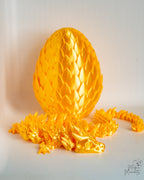 Articulated crystal dragon with matching dragon egg
