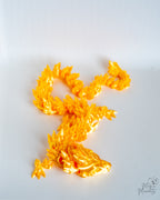 Flexible segmented dragon with detailed crystal spikes
