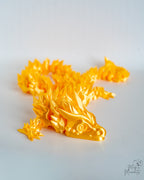 Flexible segmented dragon with detailed crystal spikes