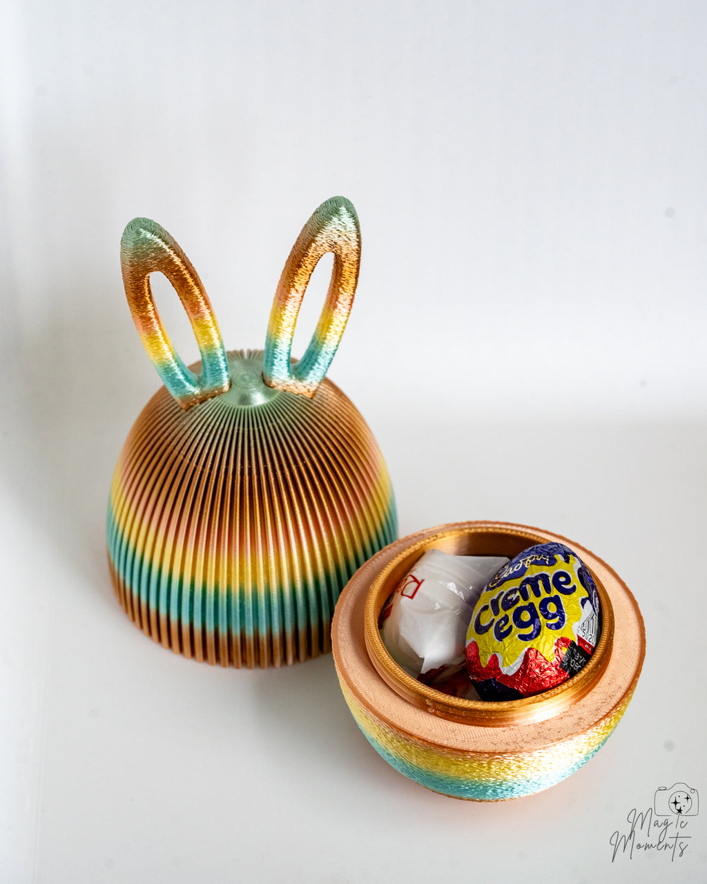 Multicolour  Easter egg container with rabbit ears