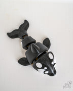 Orca decorative figure viewed from above