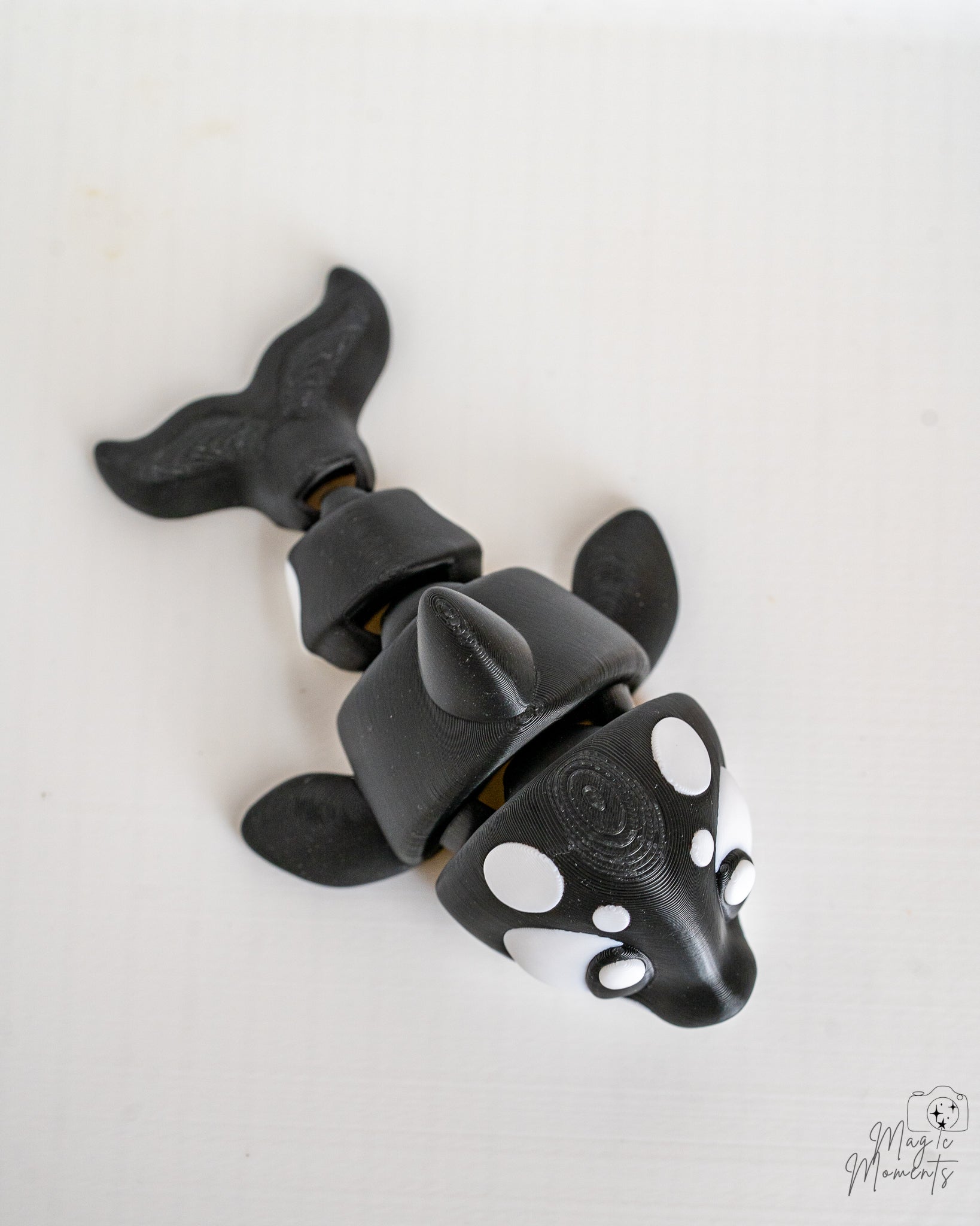 Orca decorative figure viewed from above