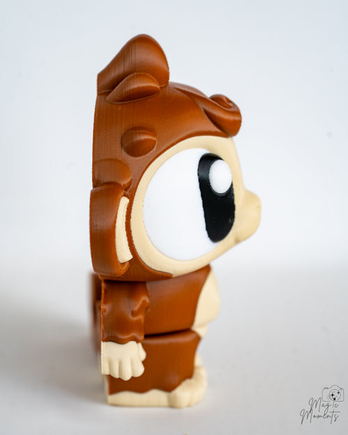 Mini monkey figurine with cartoon eyes