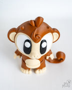 Monkey decorative figure viewed from front angle