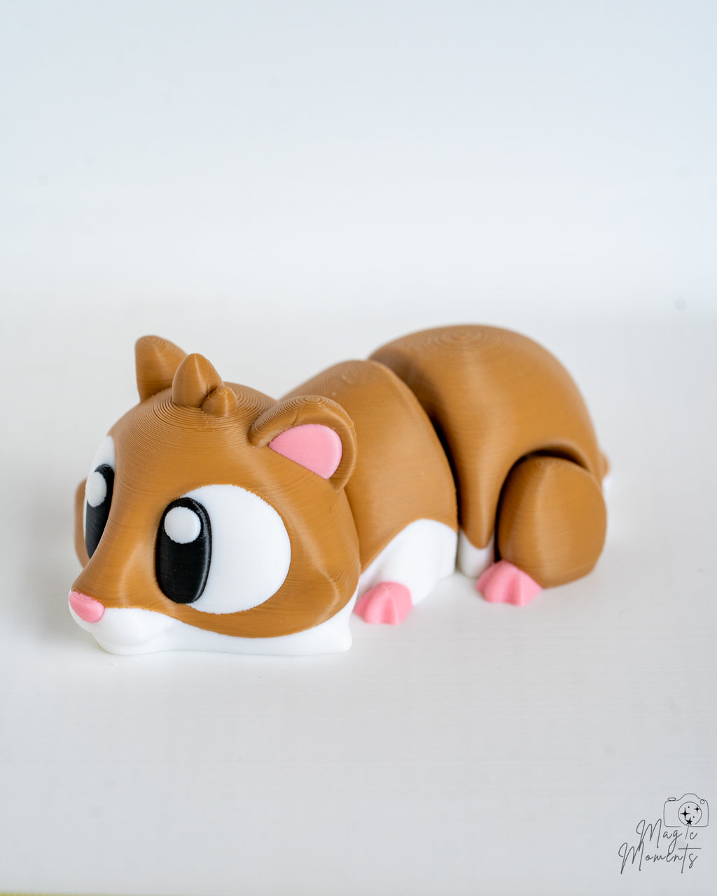 Cute hamster figure viewed from side