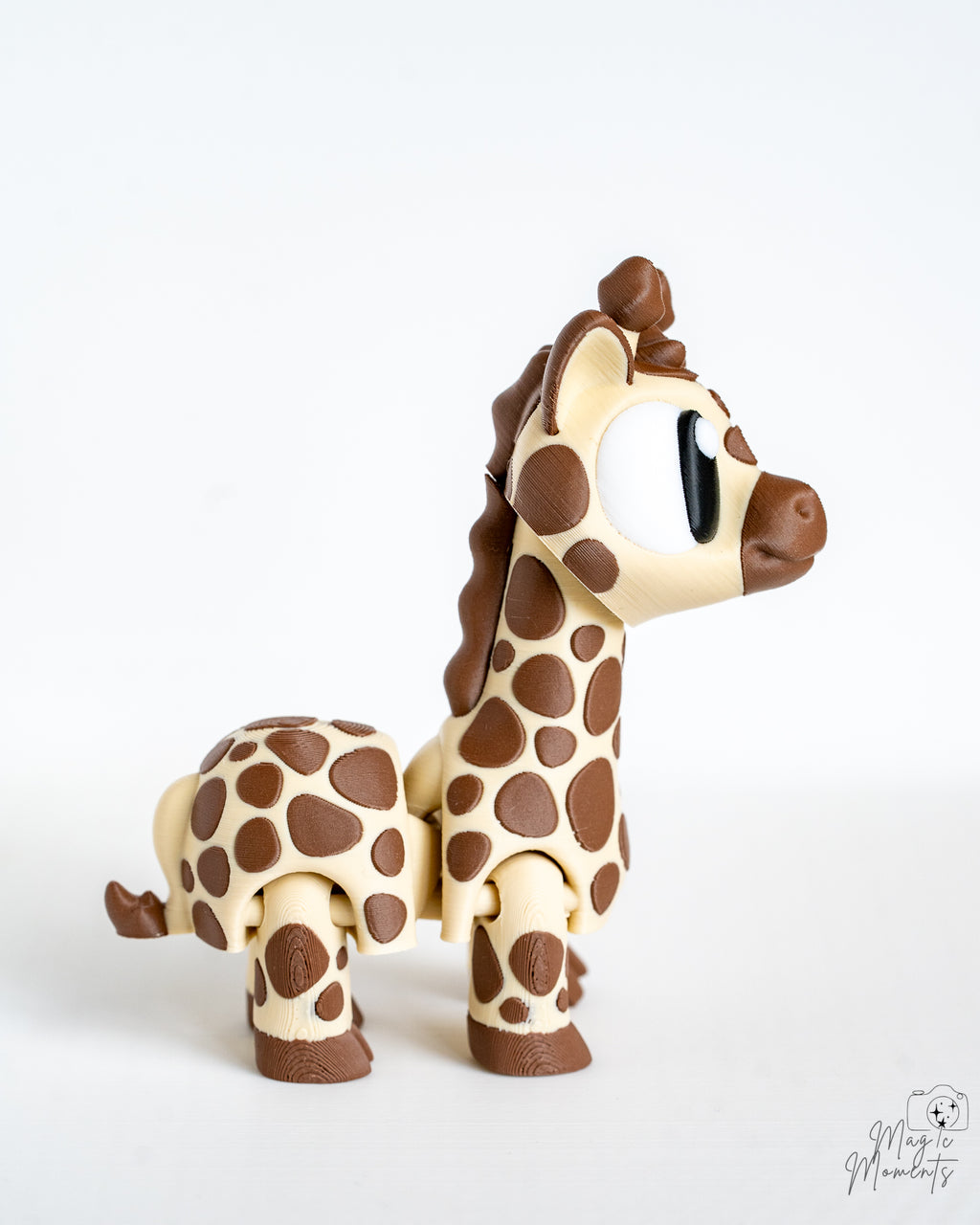 Cute giraffe figure viewed from side