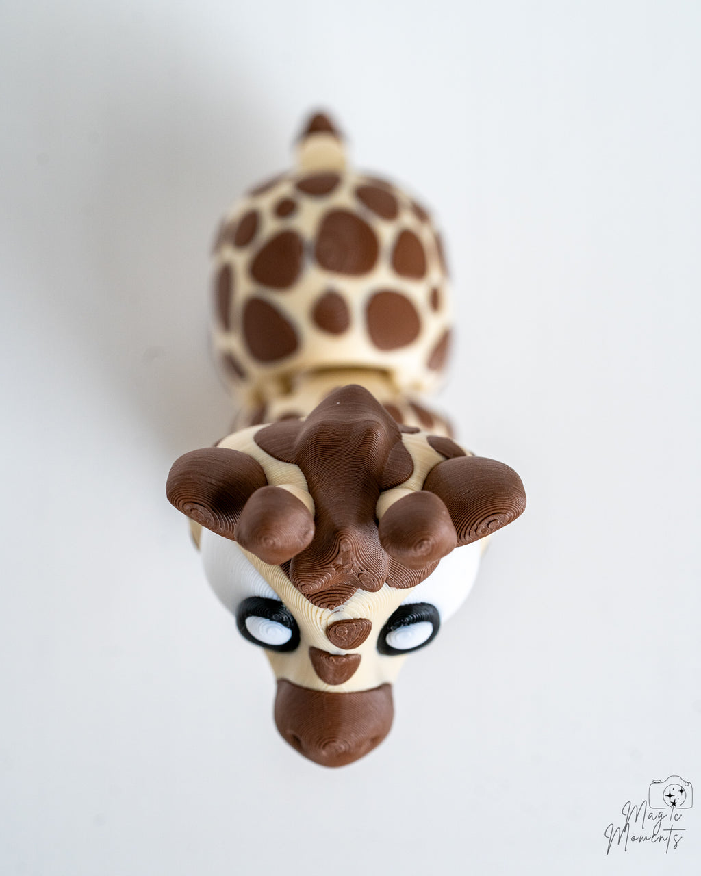 Giraffe decorative figure viewed from above