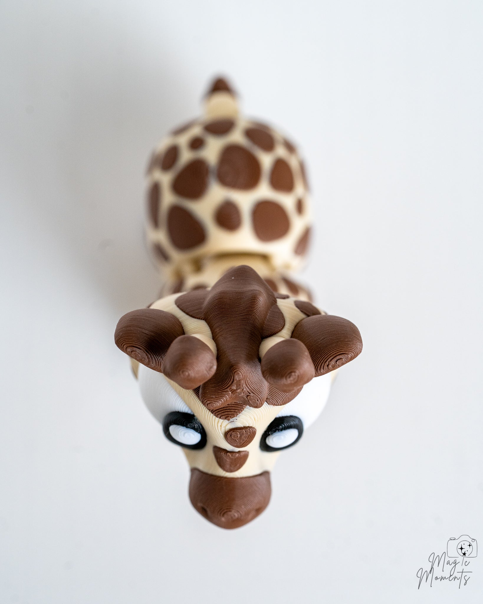 Giraffe decorative figure viewed from above