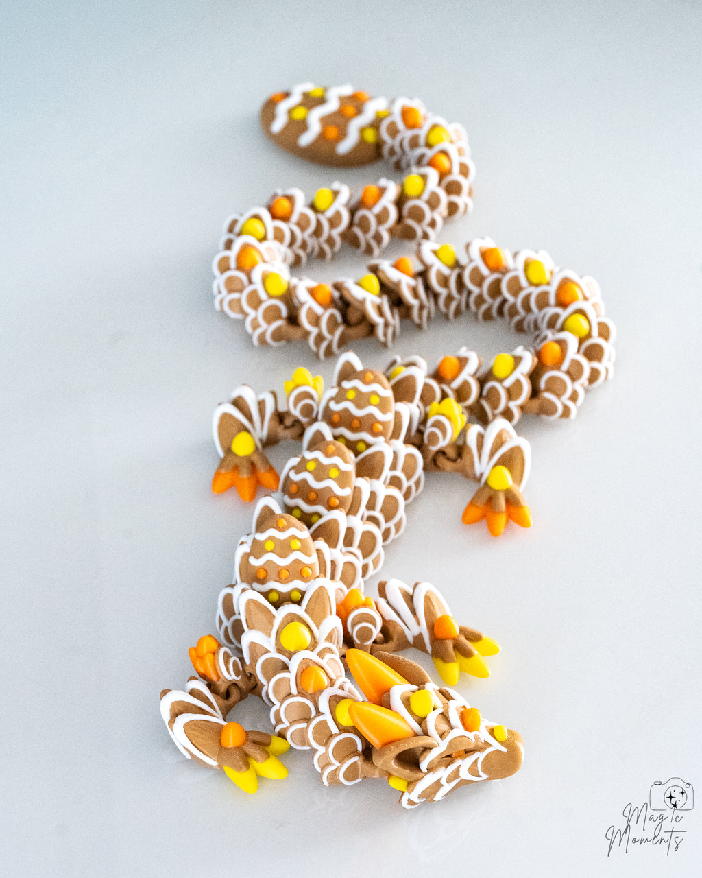 Gingerbread dragon decorative figure
